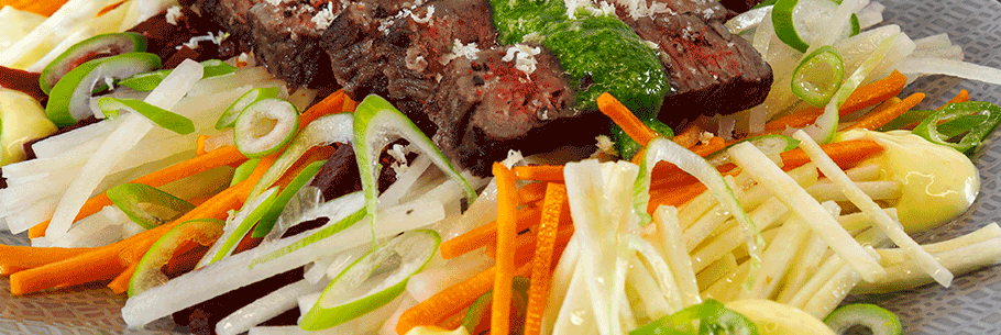 Tagliata mit Wurzelgemüsen